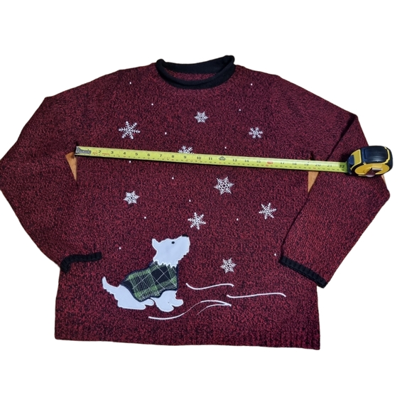 Carroll Reed Maroon Christmas Dog Sweater - Picture 4 of 6